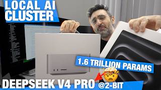 DeepSeek V4 Pro at 2-Bit?! | Local AI Cluster vs 1.6T Params
