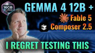 Gemma4 12B Coder - Composer 2.5 × Fable 5 v2 vs base - 16GB Local LLM setup