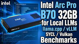 Intel Arc Pro B70 (32GB) for Local LLMs: llama.cpp (SYCL/Vulkan), vLLM Benchmarks